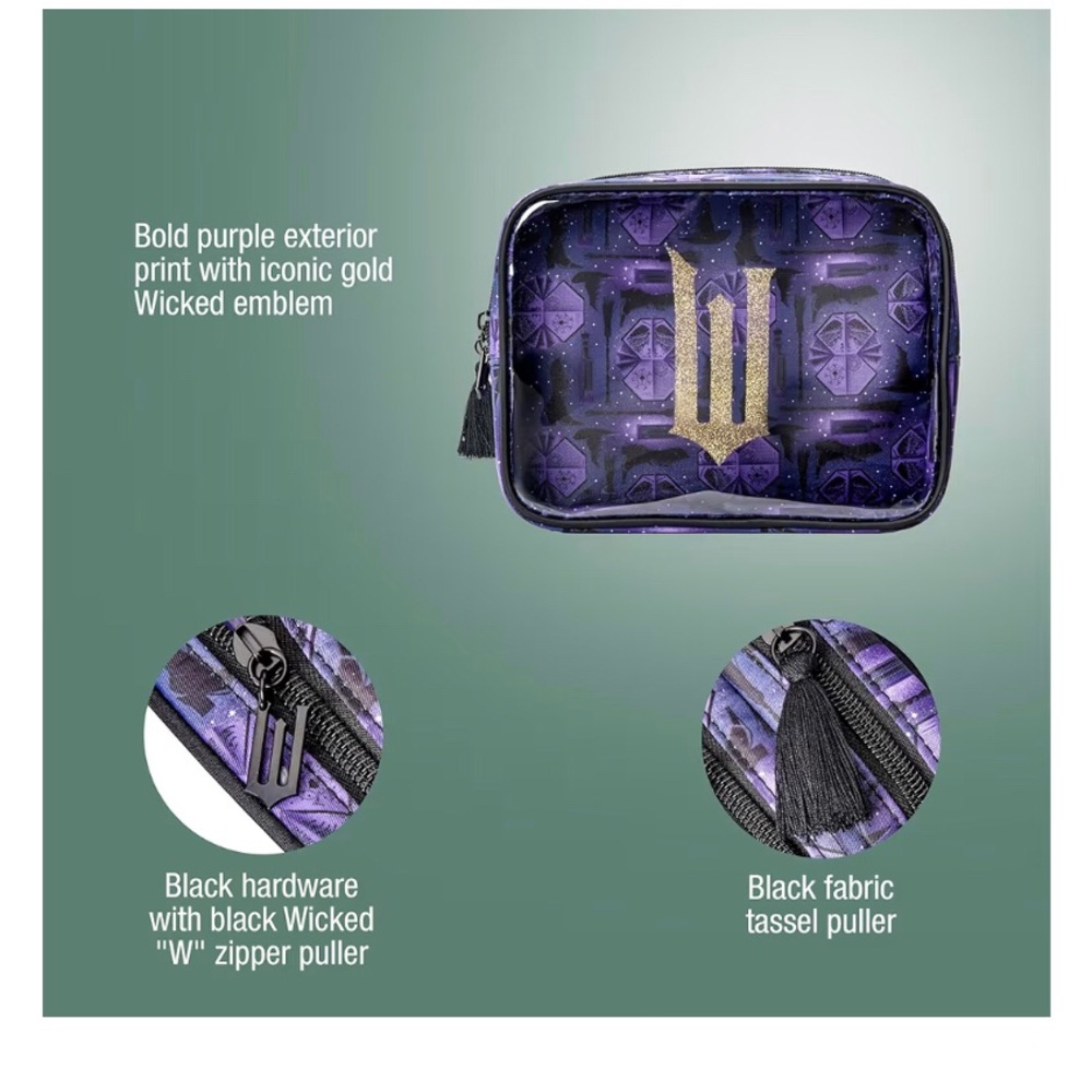 Conair Wicked Purple Double Zip Organizer - Makeup Organizer AND BRUSH NEW - Picture 3 of 8